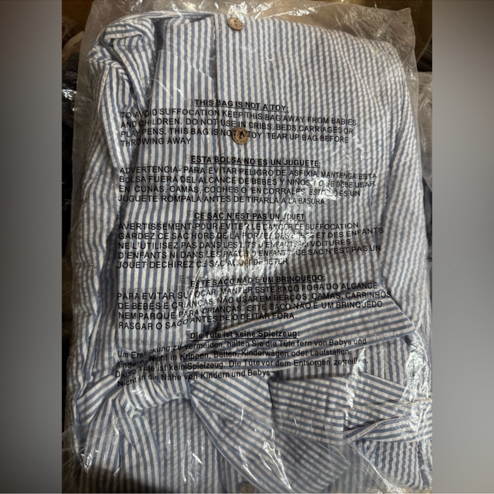 🎉LAST PIECE🎉ANNE KLEIN Seersucker‎ Diane Midi Shirt Dress - Picture 6 of 6